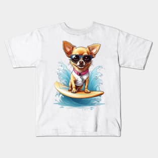 Surfing Chihuahua Kids T-Shirt